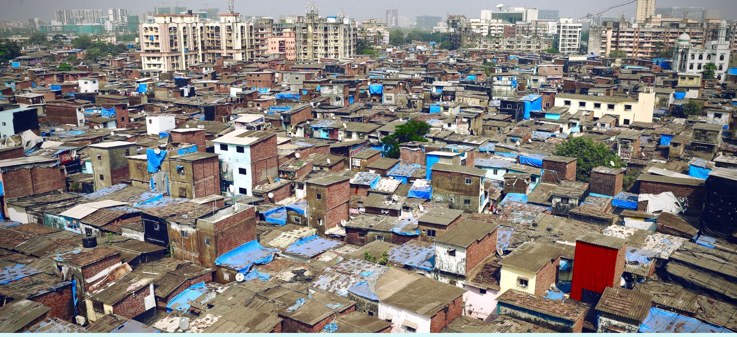 Slum tour guided walking tour - cityscape Mumbai tours