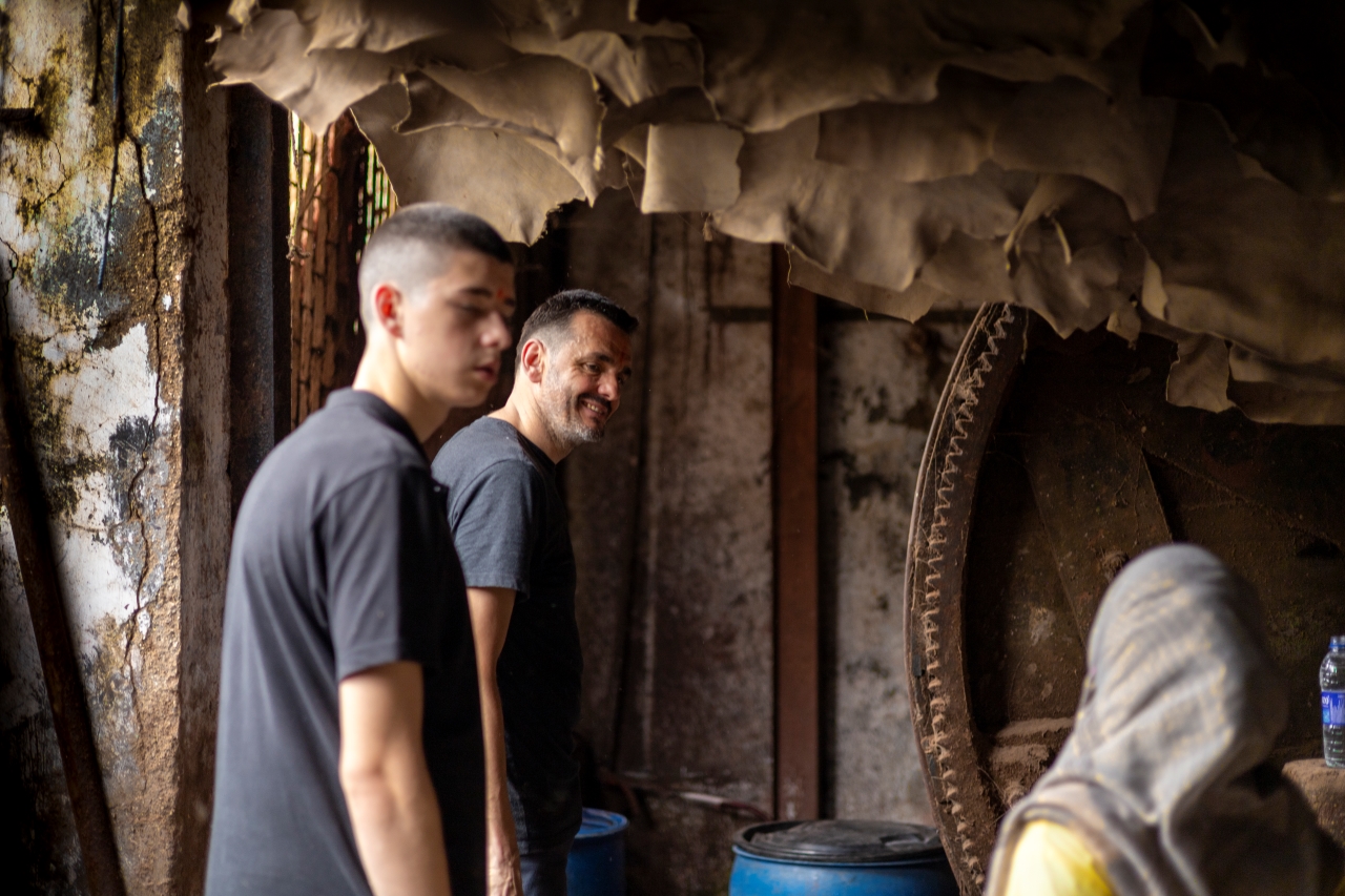 Inside one of Dharavi's many leather factories — a raw and real look at the craftsmanship that exists within Asia's most famous slum.