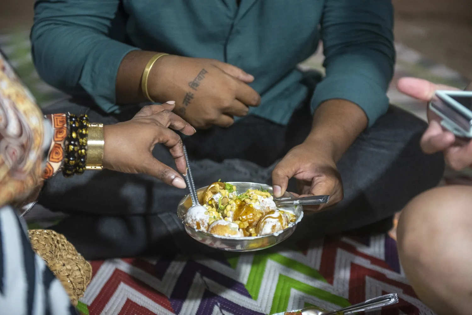  Every bite tells a story - Indian street food chaat Dahi Puri on our Cityscape Mumbai Food Tour