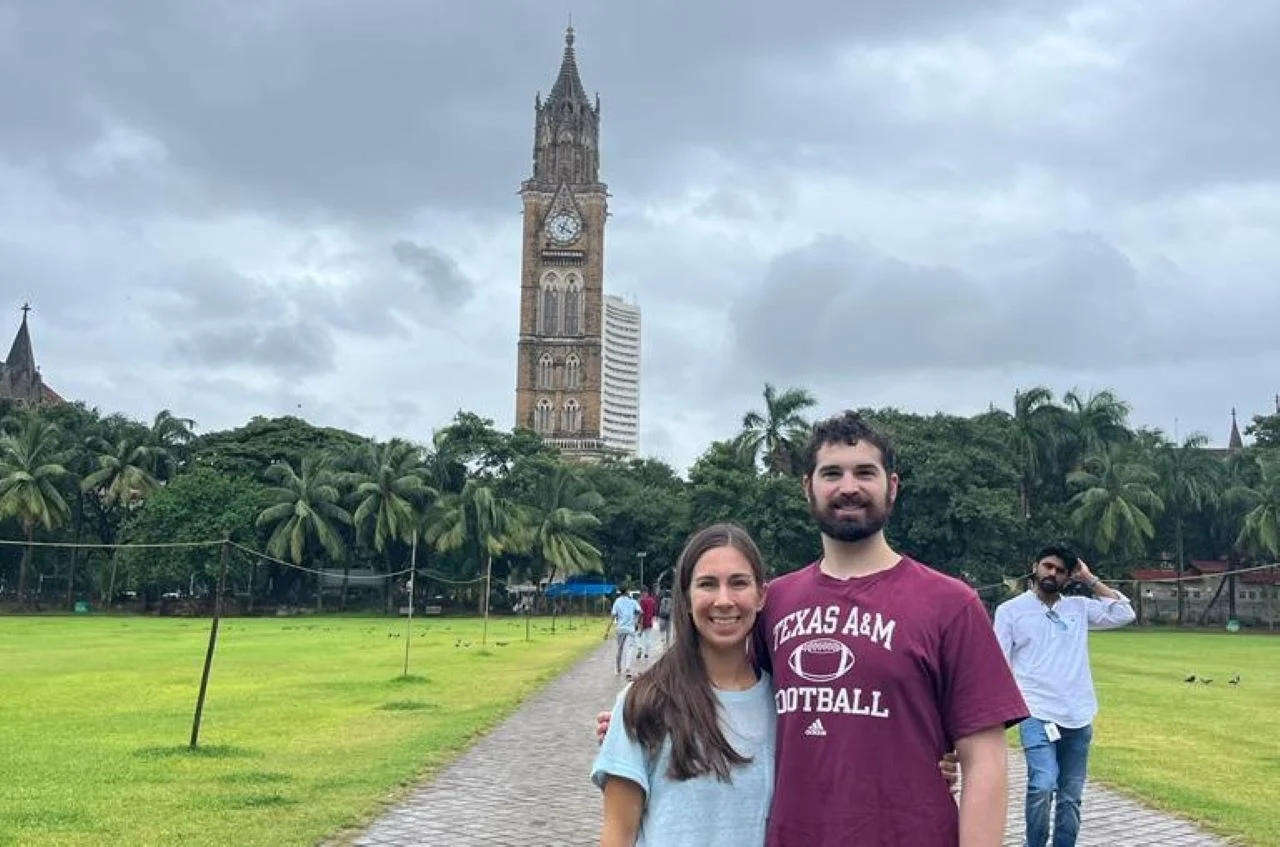 The stunning Rajabai Clock Tower, completed in 1878 and designed by Sir George Gilbert Scott - a highlight of the Rajabai Clock Tower walk that every history lover visiting Mumbai must experience.