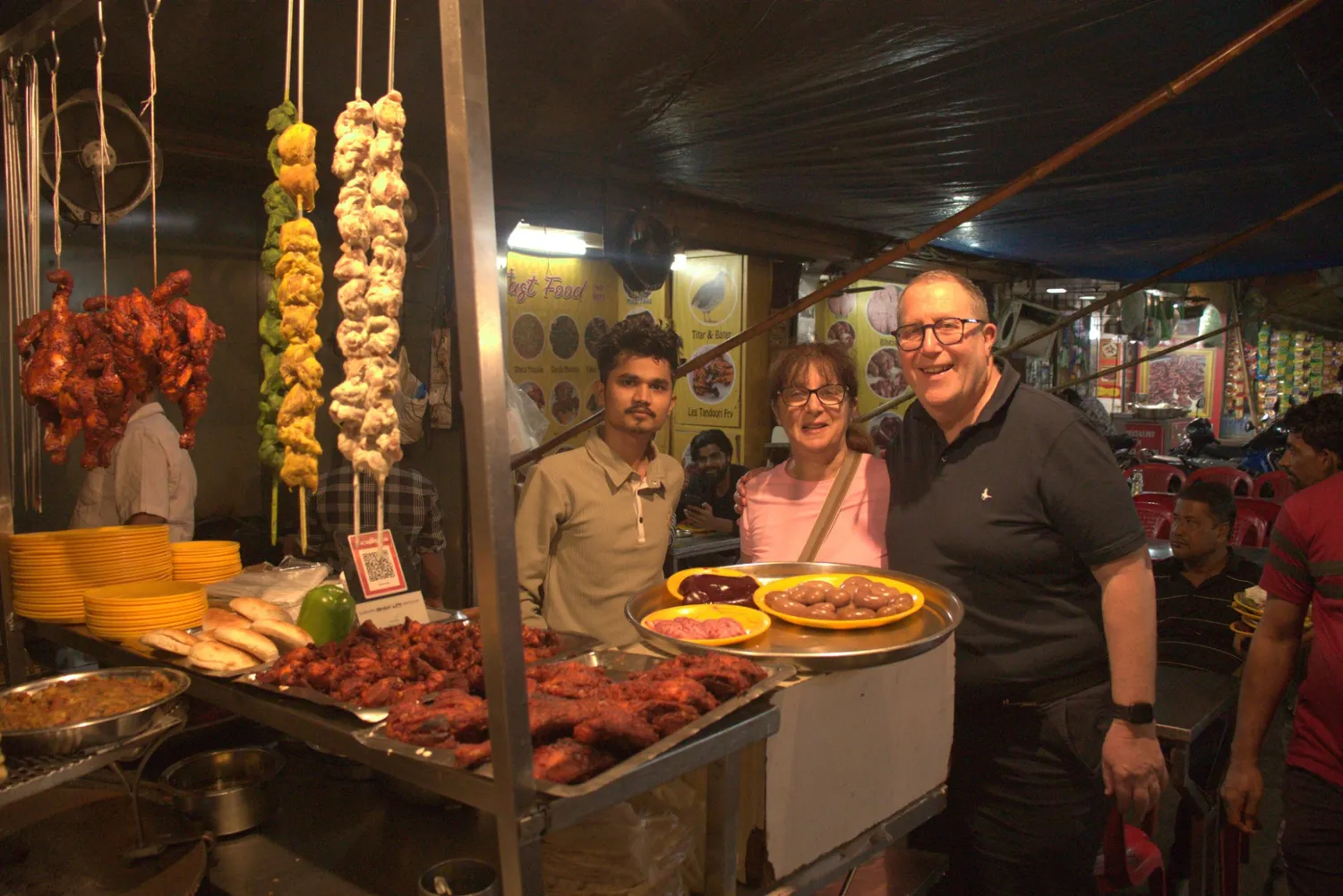 A delicious stop at a kebab stall on our Mumbai Food Tour