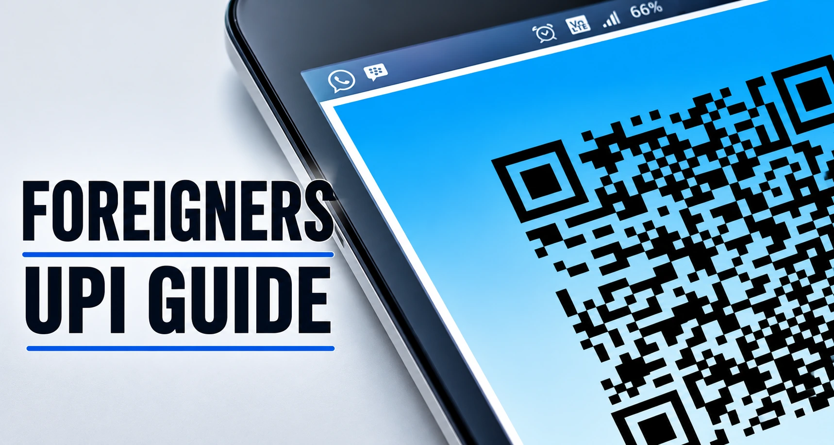 How foreigners can use UPI in India by scanning a QR code on mobile.