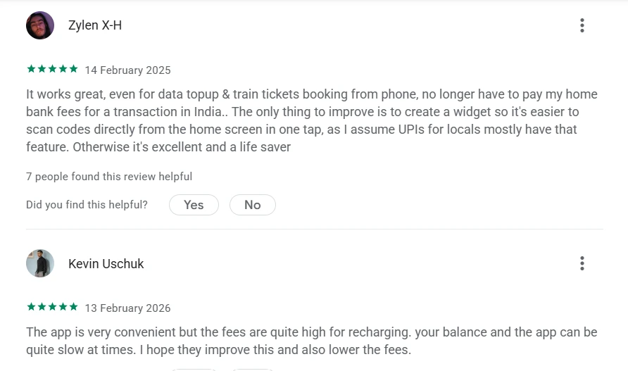 How foreigners can use the UPI in India money app, user reviews, and ratings